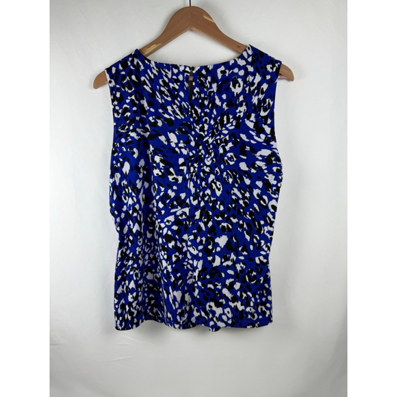 Women's Calvin Klein Sleeveless Top Blue/Black/White Size XL - Picture 2 of 6
